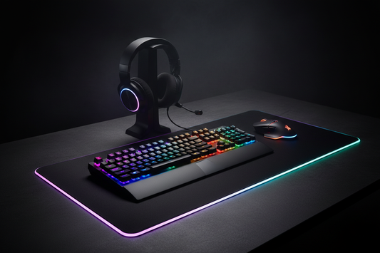 Gaming Setup Bundle with RGB keyboard, mouse, headset and mouse pad